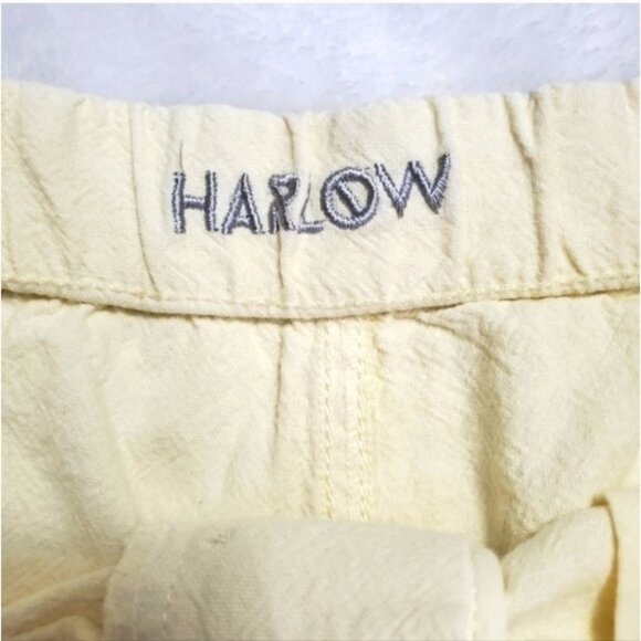 NWT Harlow Coastal Linen Cotton Blend Shorts Yellow M - Picture 6 of 14